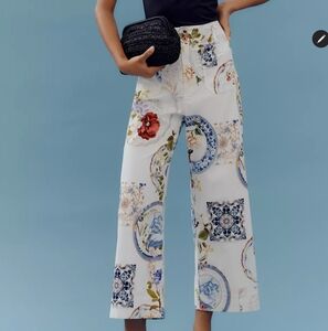 NWT Anthropologie Colette Cropped Wide Leg